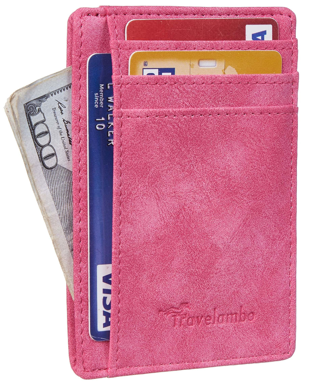 Slim Wallet, Leather, RFID Blocking Medium Size