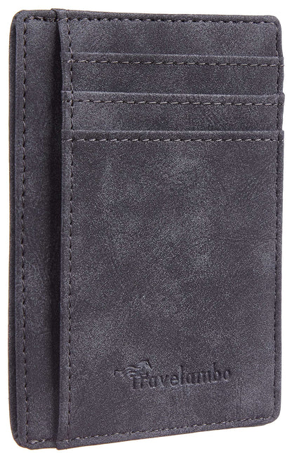 Slim Wallet, Leather, RFID Blocking Medium Size