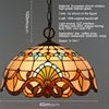Modern Creative Pendant Lamp LED Baroque European Stained Glass Chandelier Light for Home Dining Bar Decor