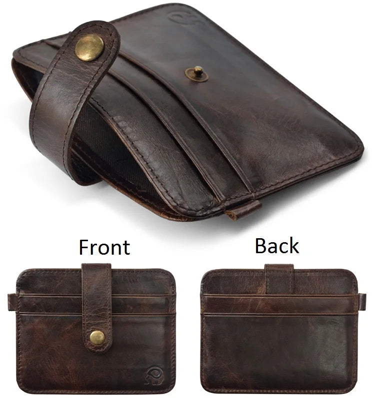 Men Genuine Leather Slim Wallet Male Small Purse Mini Money Bag Walet Thin Portomonee Carteras Man&