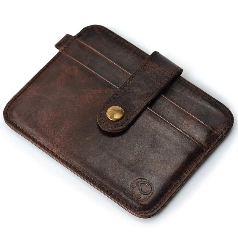 Men Genuine Leather Slim Wallet Male Small Purse Mini Money Bag Walet Thin Portomonee Carteras Man&