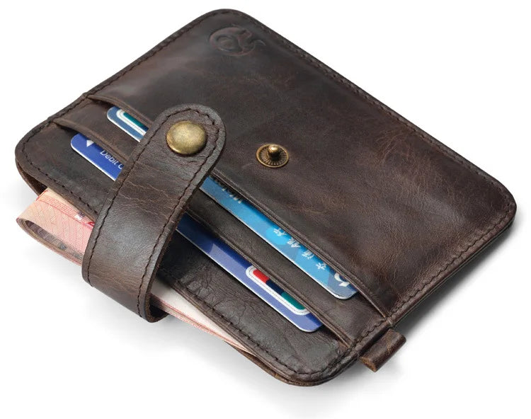Men Genuine Leather Slim Wallet Male Small Purse Mini Money Bag Walet Thin Portomonee Carteras Man&