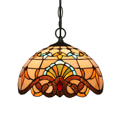 Modern Creative Pendant Lamp LED Baroque European Stained Glass Chandelier Light for Home Dining Bar Decor