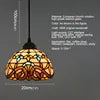 Modern Creative Pendant Lamp LED Baroque European Stained Glass Chandelier Light for Home Dining Bar Decor