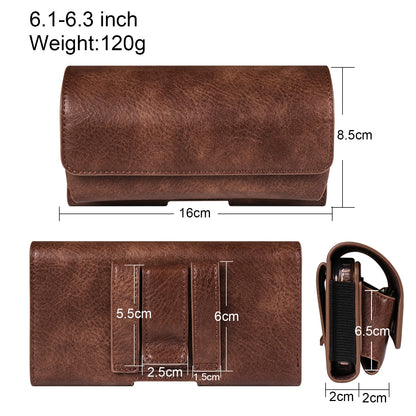 Horizontal Style Mobile Phone Wallet for Men with Card Slot Belt Decoration Magnetic Buckle Closure PU Leather Wallet for App...