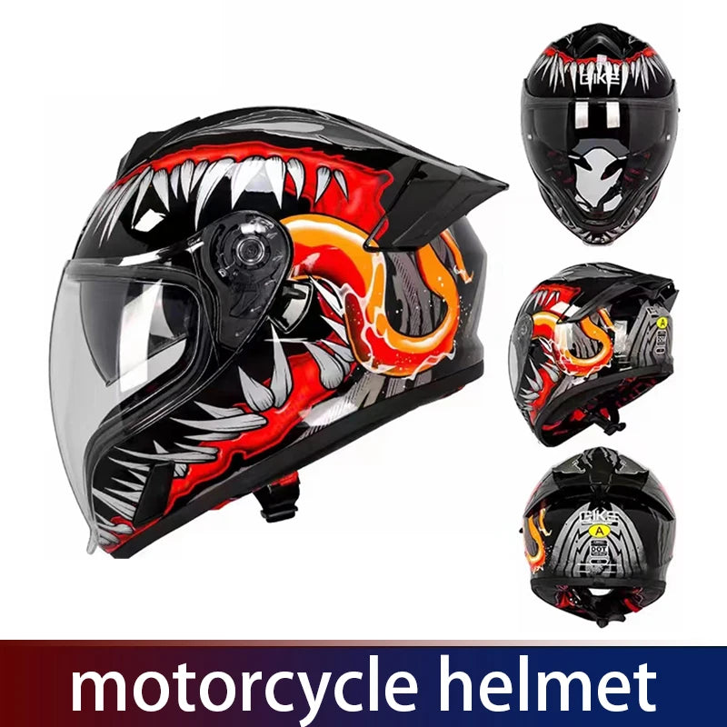Face-lifting helmet Full-coverage motorcycle helmet Men&