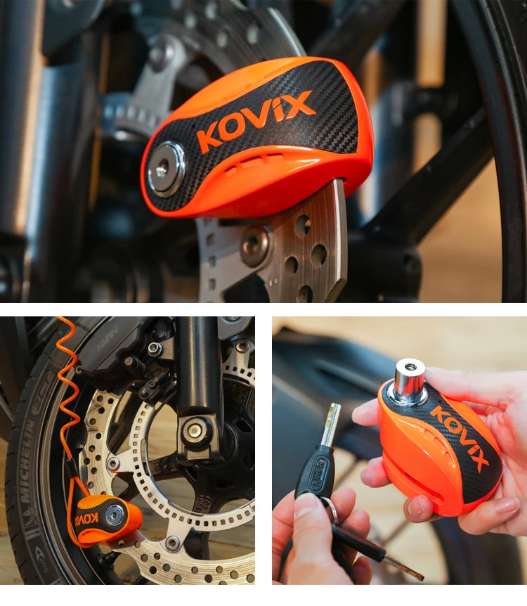 Disc Brake Lock 120dB Loud Alarm Anti-theft Security Lock Bicycle Accessories Portable Disc Lock For Bicycle E-bike Scooter