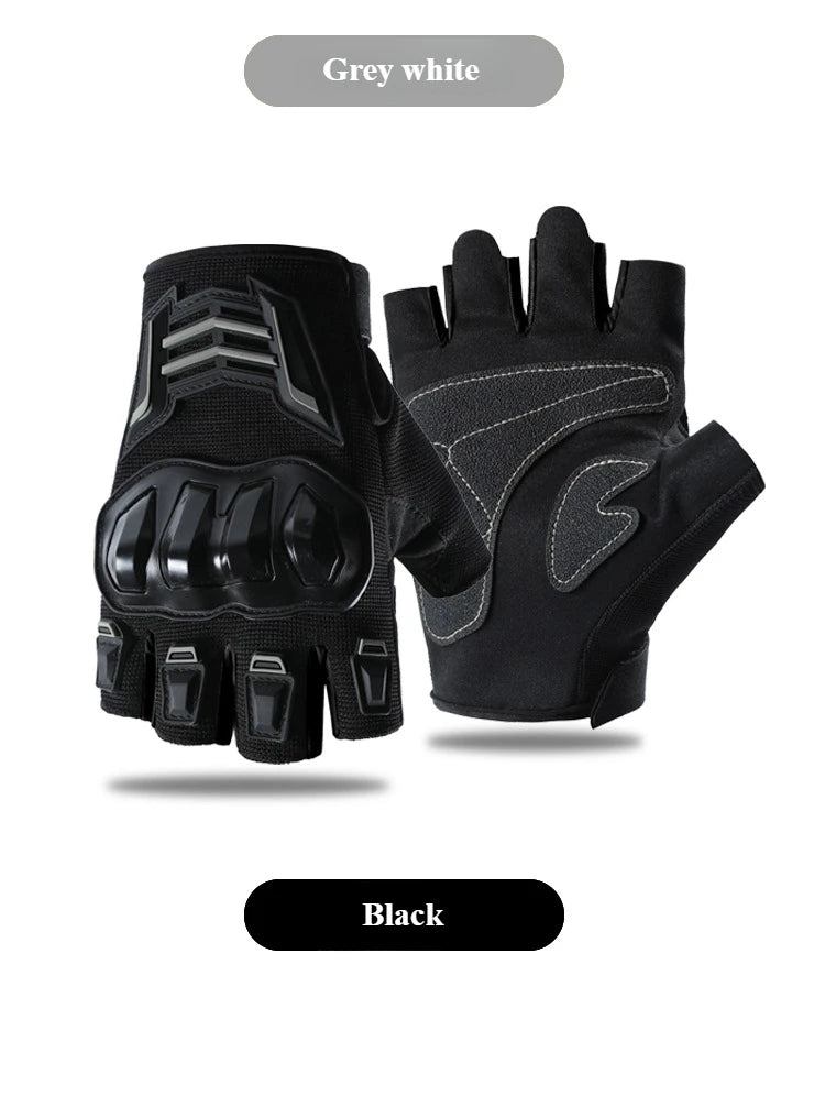 Motorcycle Gloves Half Finger Breathable Wear-resistant Anti Slip Anti Fall  Racing Outdoor Cycling Electric Bike Gloves