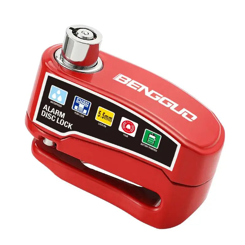 Disc Brake Lock with Motion Alarm for Motorbikes Scooters Bicycles Anti Theft Safety