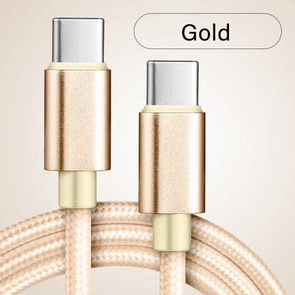 60W Quick Charger Type C To Type C 1M 2M 3M Cables PD Fast Charger Data Cable for iPhone 15 16 17 Pro Max Xiaomi Sunsung Huawei