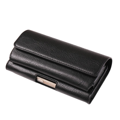 Horizontal Style Mobile Phone Wallet for Men with Card Slot Belt Decoration Magnetic Buckle Closure PU Leather Wallet for App...