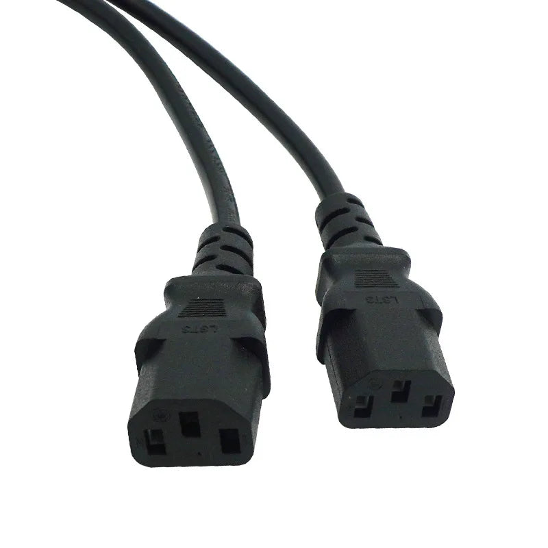 C14 to Dual C13 Cable One Drive Two Extend Power Cord Wire Computer PC Network PDU Server Monitor Power Bifurcation Line