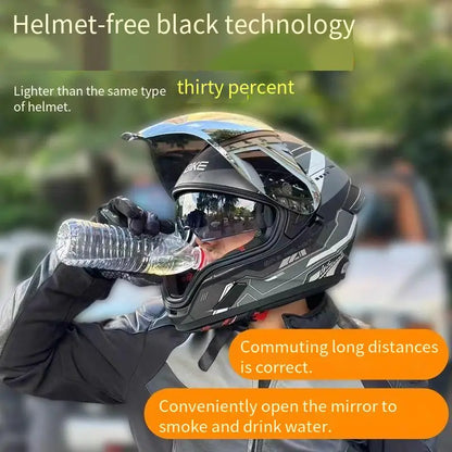 Face-lifting helmet Full-coverage motorcycle helmet Men&