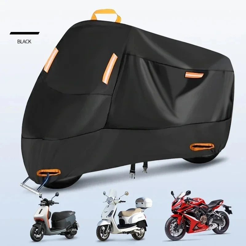 Motorcycle Cover Waterproof All Season Dustproof UV Protective Outdoor Indoor Scooter Wear-resistant Fabric Motorbike Cover