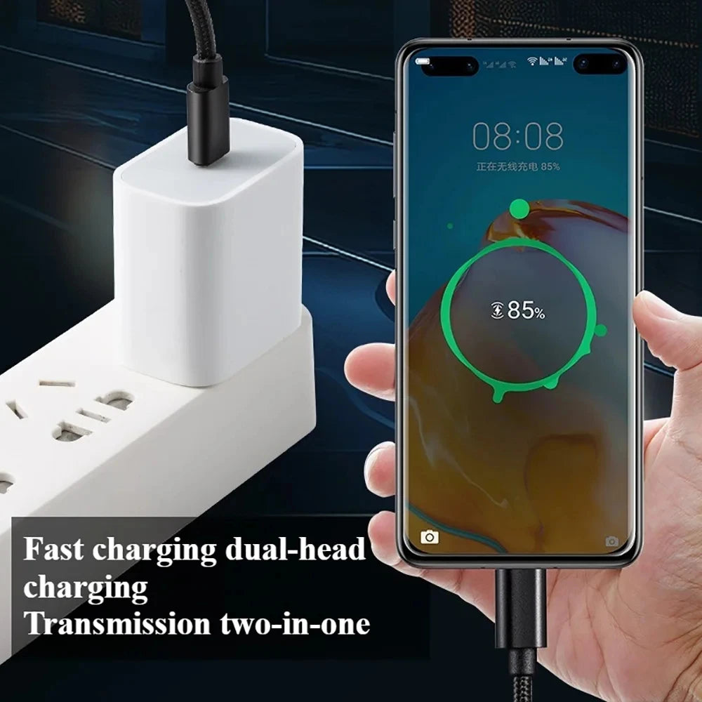60W Quick Charger Type C To Type C 1M 2M 3M Cables PD Fast Charger Data Cable for iPhone 15 16 17 Pro Max Xiaomi Sunsung Huawei