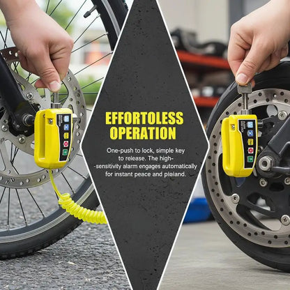 Disc Brake Lock with Motion Alarm for Motorbikes Scooters Bicycles Anti Theft Safety