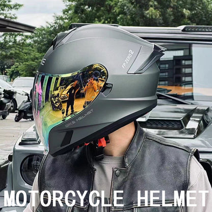 Face-lifting helmet Full-coverage motorcycle helmet Men&