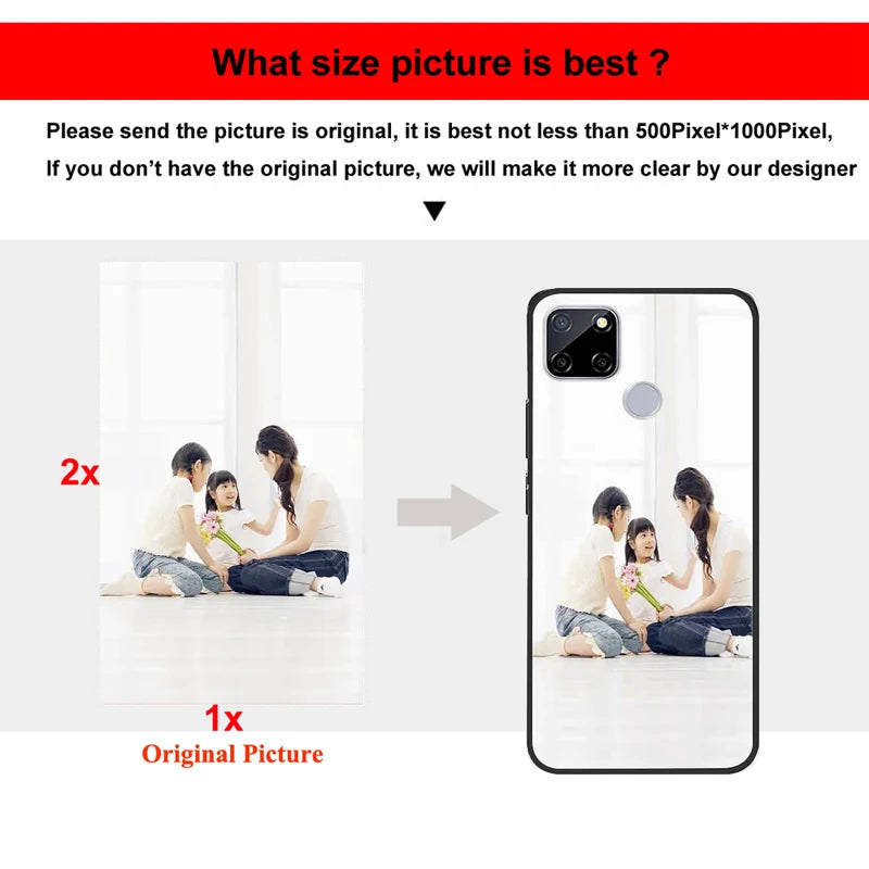 Custom Phone Cases For iPhone 16 16e 14 Pro Max 13 Mini 15 Plus Glass Silicone Cover Customized DIY Photo Personalized Pictures