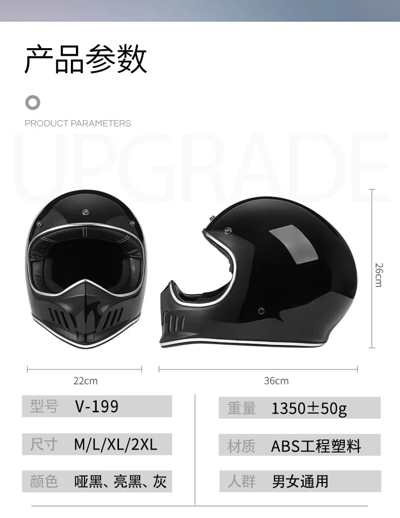 VOSS Motorcycle Helmets Full Face Casco Moto Helmets Vintage Retro Helmets Capacete De Motocicleta