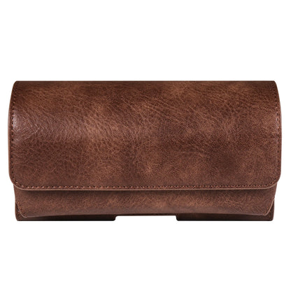 Horizontal Style Mobile Phone Wallet for Men with Card Slot Belt Decoration Magnetic Buckle Closure PU Leather Wallet for App...