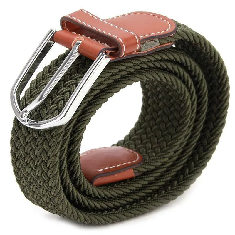 Men Belts Fashion Unisex Jeans Belts Adjustable Belt Men Outdoor Travel Hunting Waist Belt Automatic Plastic Buckle for Pants
