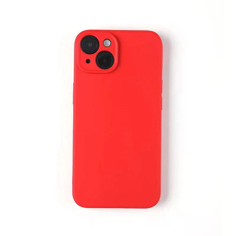 Liquid Silicone Phone Case for iphone 13 mini 14 15 Pro Max 15 Plus Candy Color Soft Back Cover Cases