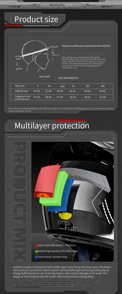 Full Face Motorcycle Helmets Latest Downhill Racing Motorbike Riding Casco Capacete De Moto DOT Approved For Men Women Kask