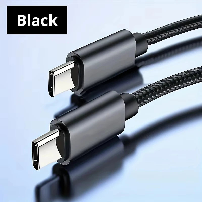 60W Quick Charger Type C To Type C 1M 2M 3M Cables PD Fast Charger Data Cable for iPhone 15 16 17 Pro Max Xiaomi Sunsung Huawei