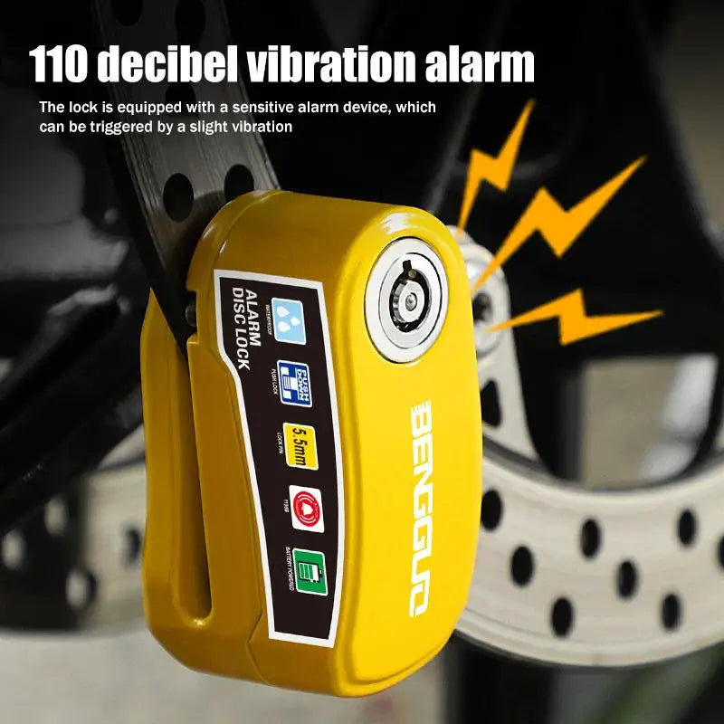 Disc Brake Lock Alarm System for Motorcycle Bicycle Advanced Anti Theft Protection