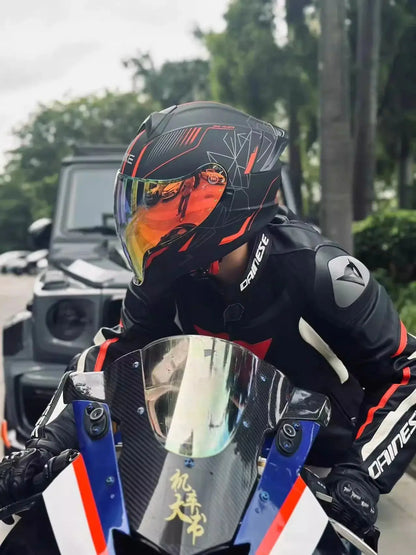 Face-lifting helmet Full-coverage motorcycle helmet Men&