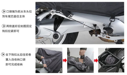 Waterproof Motorcycle half Cover Outdoor Rainproof hood For Scooter Bicycle Dustproof Protective Cover Motorcycle Accessories
