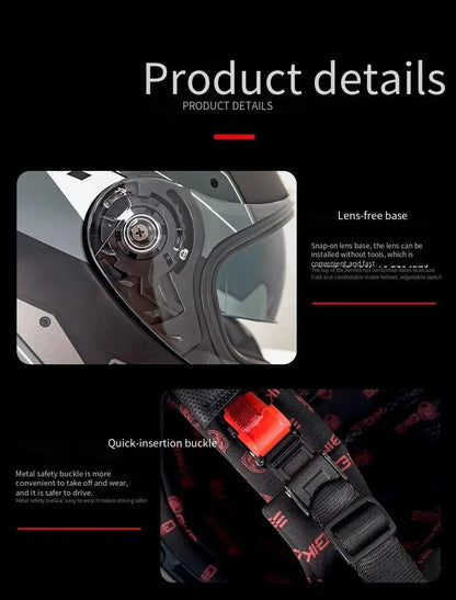 Face-lifting helmet Full-coverage motorcycle helmet Men&
