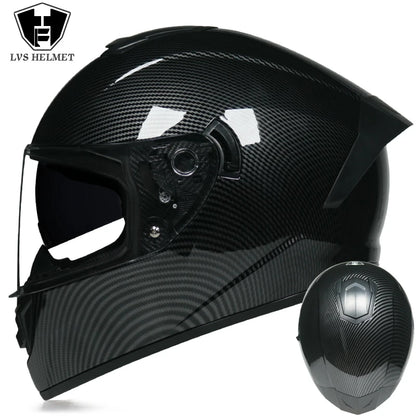 Full Face Racing Helmets Winter Warm Double Visor Motorcycle Helmet Motorbike Sports helmet LVS-701