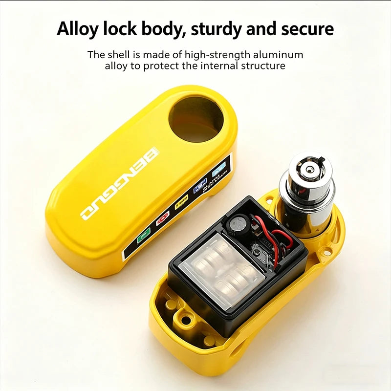 Motorcycle Alarm Lock Bike Disc Lock Warning 110DB Security Alloy Anti Theft Waterproof Brake Rotor Padlock Disc Brake Lock
