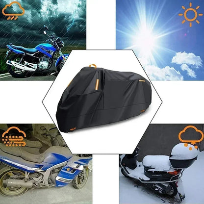 Motorcycle Cover Waterproof All Season Dustproof UV Protective Outdoor Indoor Scooter Wear-resistant Fabric Motorbike Cover