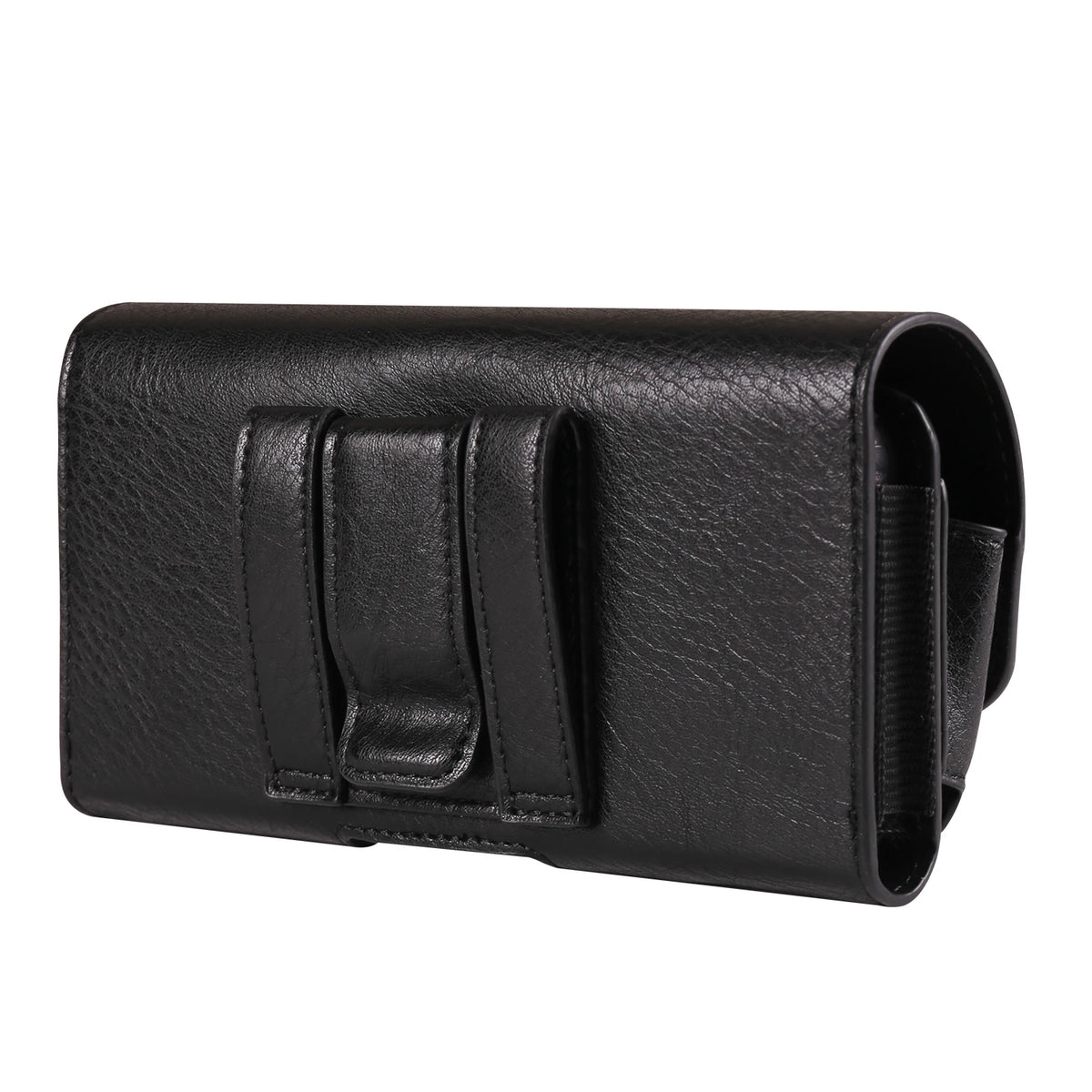 Horizontal Style Mobile Phone Wallet for Men with Card Slot Belt Decoration Magnetic Buckle Closure PU Leather Wallet for App...