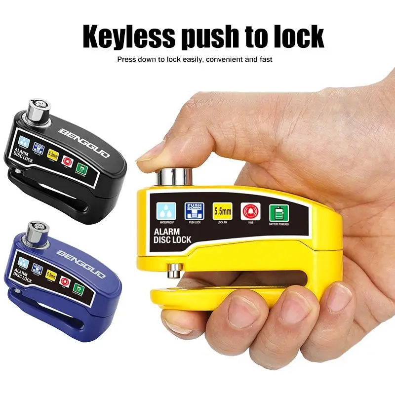 Disc Brake Lock Alarm System for Motorcycle Bicycle Advanced Anti Theft Protection
