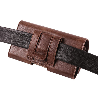 Horizontal Style Mobile Phone Wallet for Men with Card Slot Belt Decoration Magnetic Buckle Closure PU Leather Wallet for App...