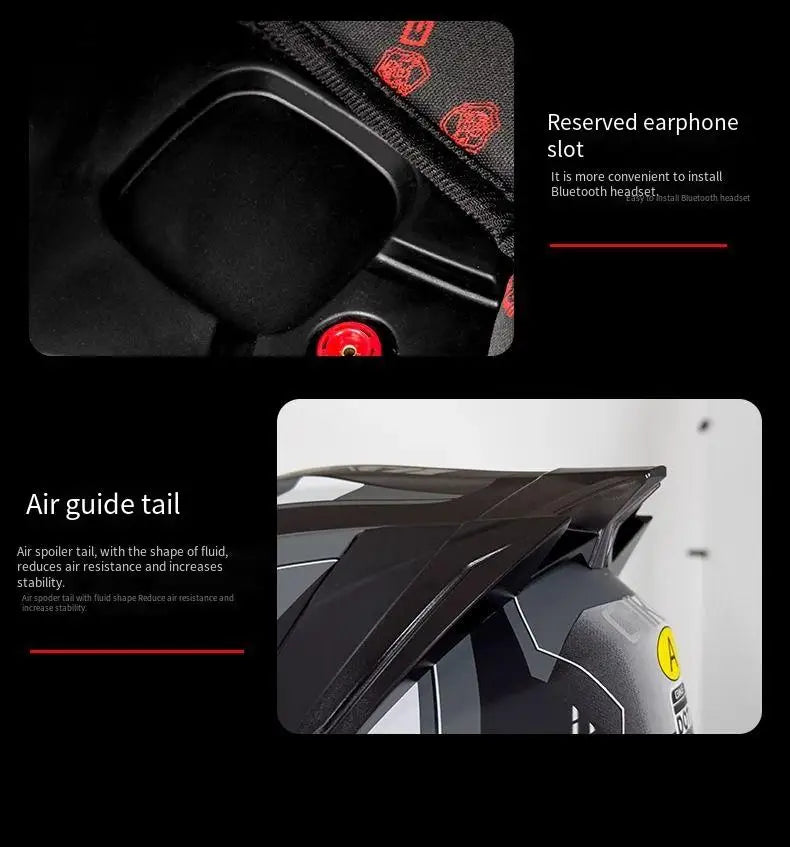 Face-lifting helmet Full-coverage motorcycle helmet Men&