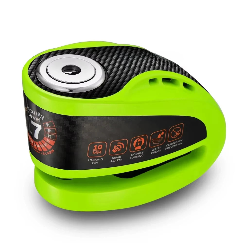Disc Brake Lock 120dB Loud Alarm Anti-theft Security Lock Bicycle Accessories Portable Disc Lock For Bicycle E-bike Scooter