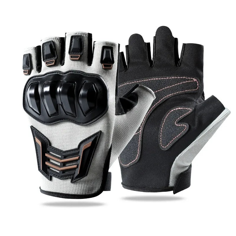 Motorcycle Gloves Half Finger Breathable Wear-resistant Anti Slip Anti Fall  Racing Outdoor Cycling Electric Bike Gloves