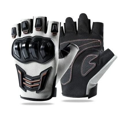 Motorcycle Gloves Half Finger Breathable Wear-resistant Anti Slip Anti Fall  Racing Outdoor Cycling Electric Bike Gloves